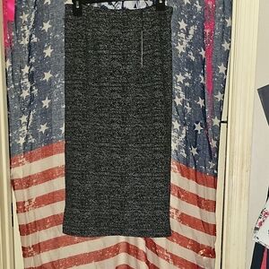 Tahari Black and White Midi Pencil Skirt Casual